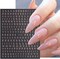 8 Sheets Letter Nail Stickers Gold Silver English (Gold Silver Black White Blue Pink)